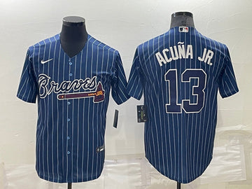 Ronald Acuna Jr Atlanta Braves navy jersey