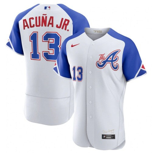 Ronald Acuna Jr Atlanta Braves white City Connect jersey