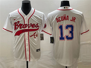 Ronald Acuna Jr Atlanta Braves white jersey