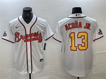 Ronald Acuna Jr Atlanta Braves white jersey