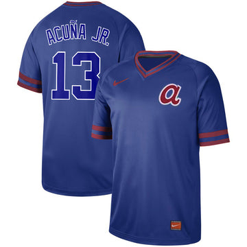 Ronald Acuna Atlanta Braves blue Legend jersey