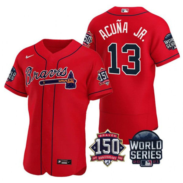 Ronald Acuna Jr Atlanta Braves red jersey