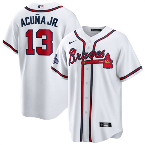 Ronald Acuna Jr Atlanta Braves white jersey