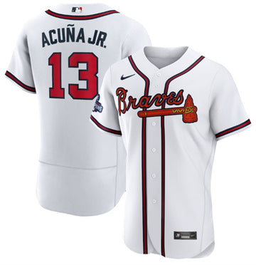 Ronald Acuna Jr Atlanta Braves white jersey