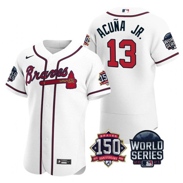 Ronald Acuna Jr Atlanta Braves white jersey