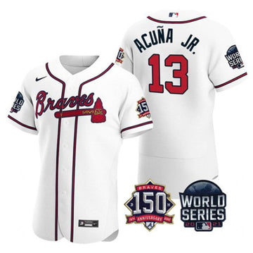 Ronald Acuna Jr Atlanta Braves white jersey
