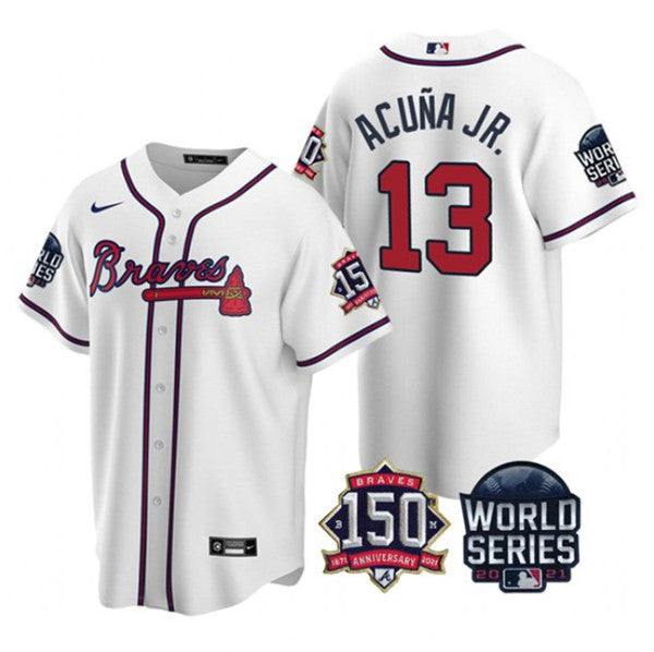 Ronald Acuna Jr Atlanta Braves white jersey
