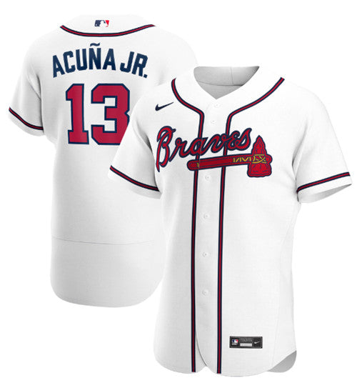 Ronald Acuna Jr Atlanta Braves white jersey