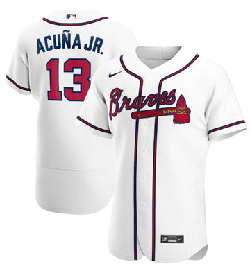 Ronald Acuna Jr Atlanta Braves white jersey