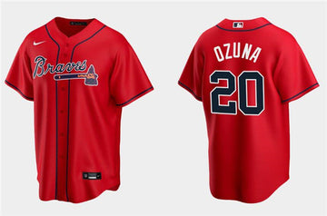 Marcell Ozuna Atlanta Braves red jersey