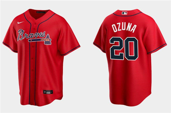 Marcell Ozuna Atlanta Braves red jersey