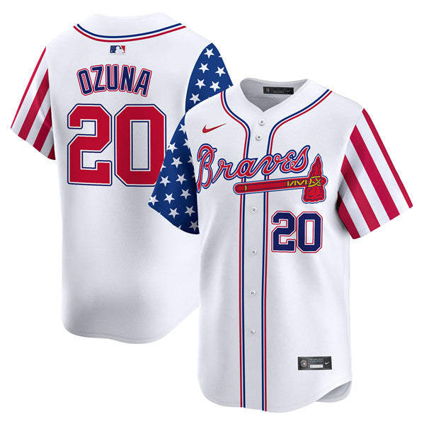 Marcell Ozuna Atlanta Braves white jersey
