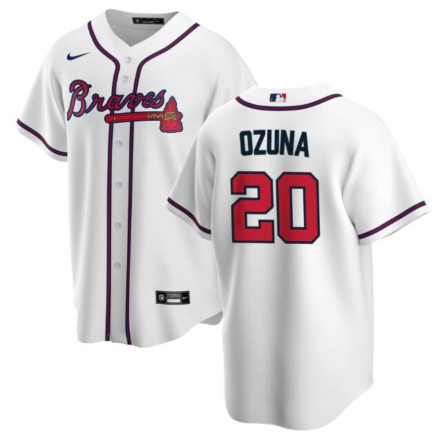 Marcell Ozuna Atlanta Braves white jersey