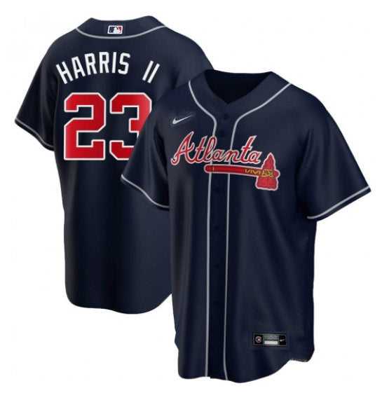 Michael Harris II Atlanta Braves navy jersey