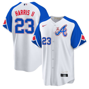Michael Harris II Atlanta Braves white City Connect jersey