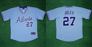 Austin Riley Atlanta Braves blue jersey