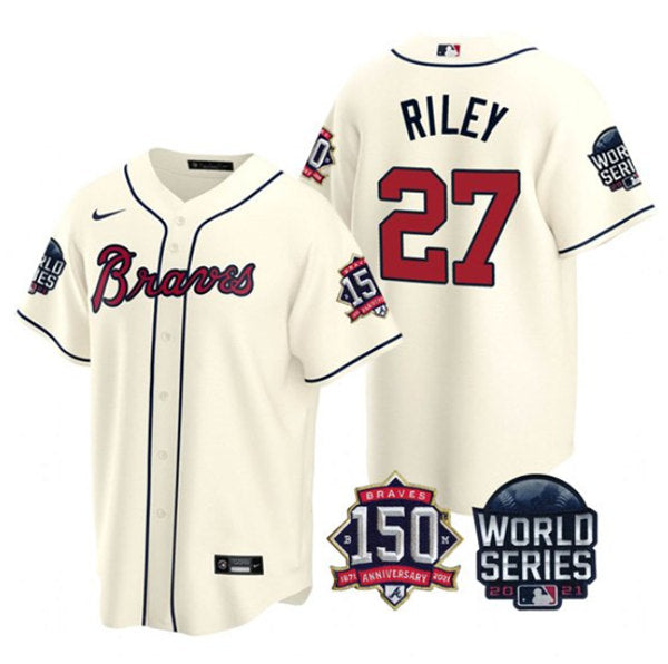 Austin Riley Atlanta Braves cream jersey