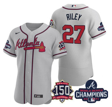 Austin Riley Atlanta Braves gray jersey