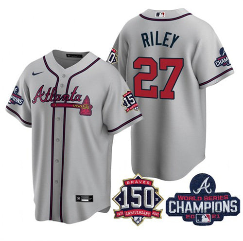 Austin Riley Atlanta Braves grey jersey