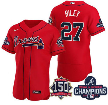 Austin Riley Atlanta Braves red jersey