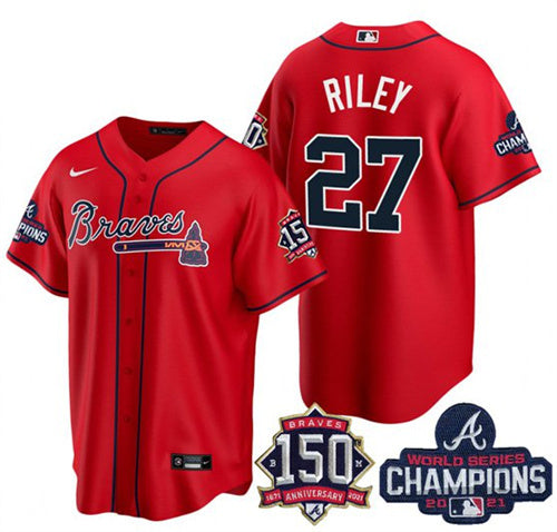 Austin Riley Atlanta Braves red jersey