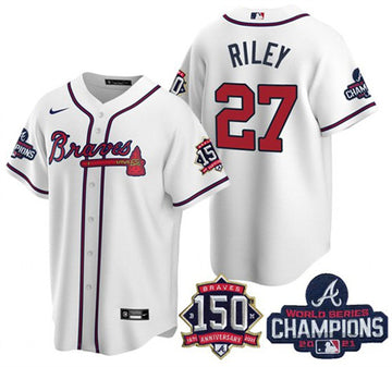 Austin Riley Atlanta Braves white jersey
