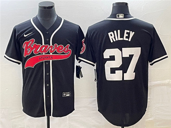 Austin Riley Atlanta Braves black jersey