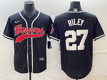 Austin Riley Atlanta Braves black jersey