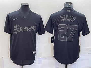 Austin Riley Atlanta Braves black Fashion jersey