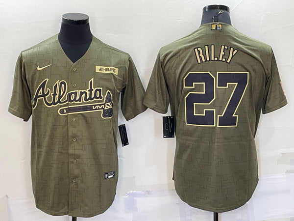 Austin Riley Atlanta Braves camo Salute To Service jersey