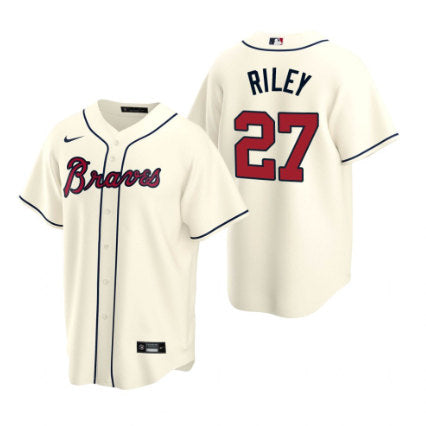 Austin Riley Atlanta Braves cream jersey
