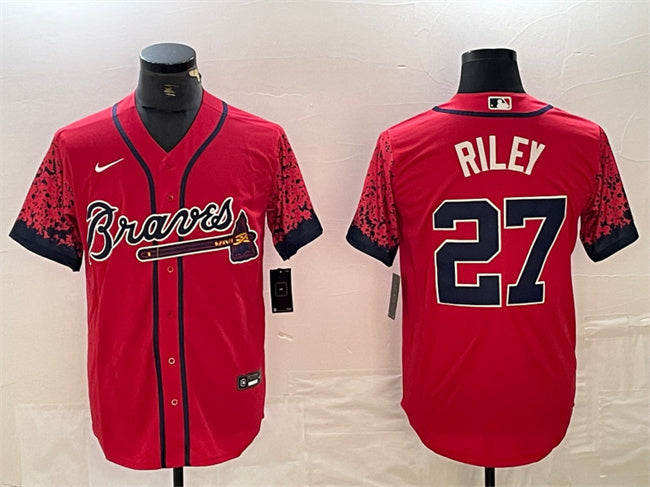 Austin Riley Atlanta Braves red City Connect jersey