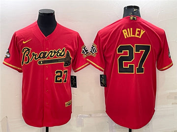 Austin Riley Atlanta Braves red jersey