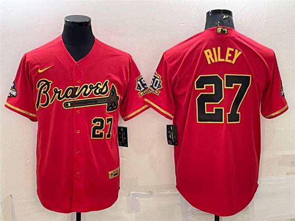 Austin Riley Atlanta Braves red jersey