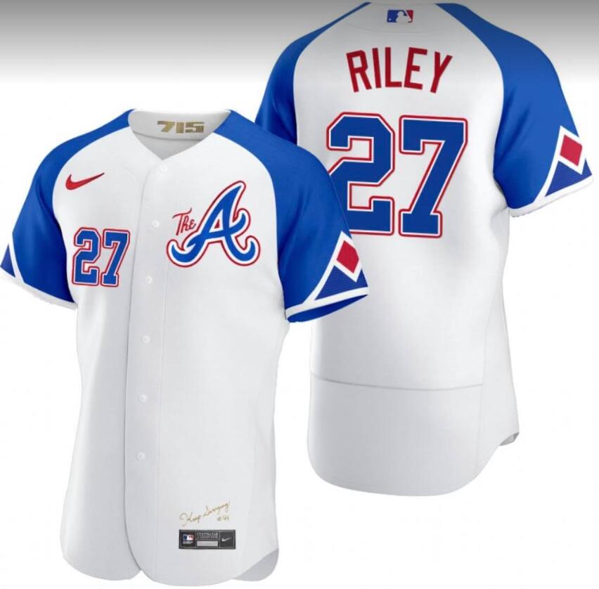 Austin Riley Atlanta Braves white City Connect jersey