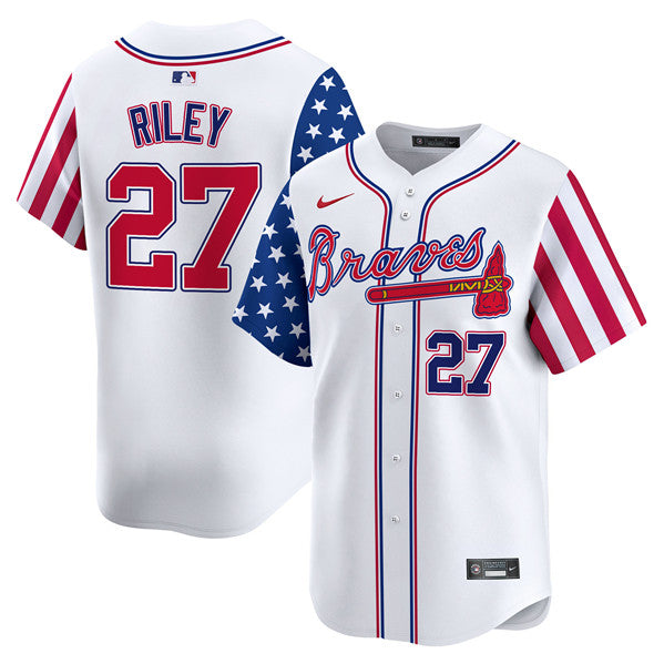 Austin Riley Atlanta Braves white jersey
