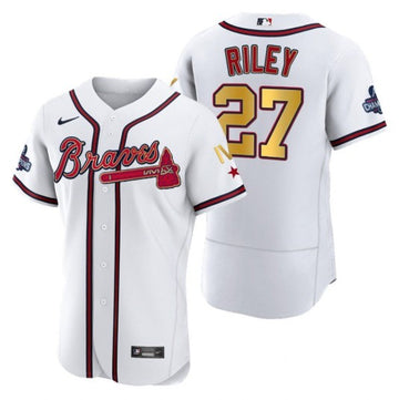 Austin Riley Atlanta Braves white jersey