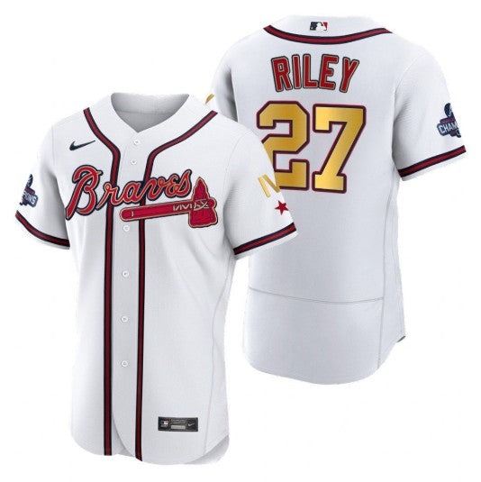 Austin Riley Atlanta Braves white jersey