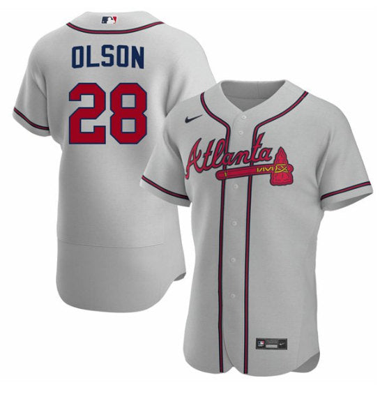Matt Olson Atlanta Braves gray jersey