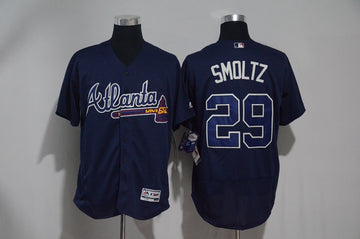 John Smoltz Atlanta Braves navy jersey