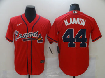 Hank Aaron Atlanta Braves red jersey