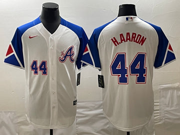 Hank Aaron Atlanta Braves white City Connect jersey
