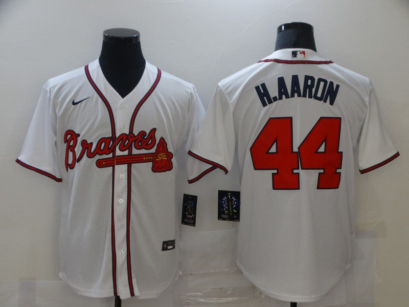 Hank Aaron Atlanta Braves white jersey