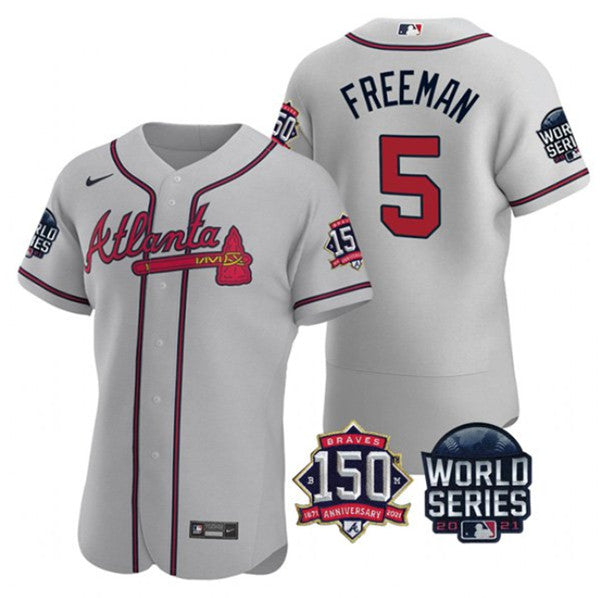 Freddie Freeman Atlanta Braves gray jersey