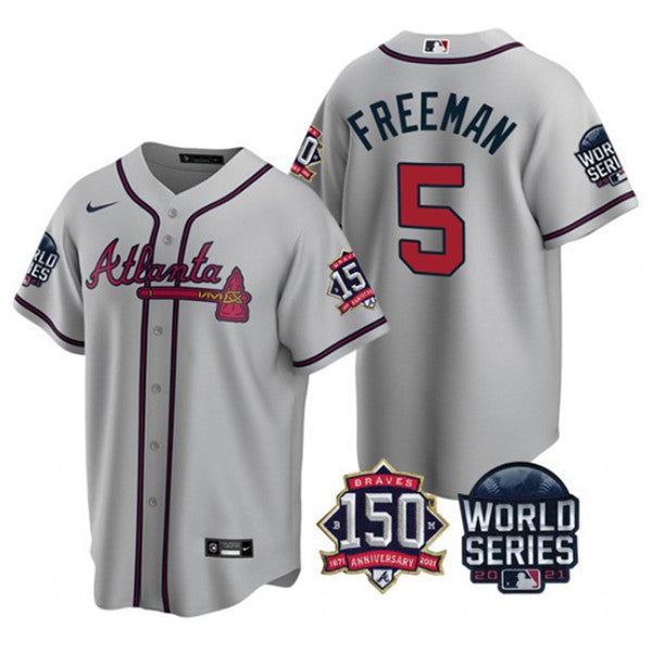 Freddie Freeman Atlanta Braves gray jersey