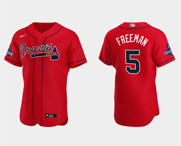 Freddie Freeman Atlanta Braves red jersey