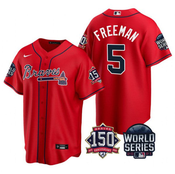 Freddie Freeman Atlanta Braves red jersey