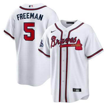 Freddie Freeman Atlanta Braves white jersey