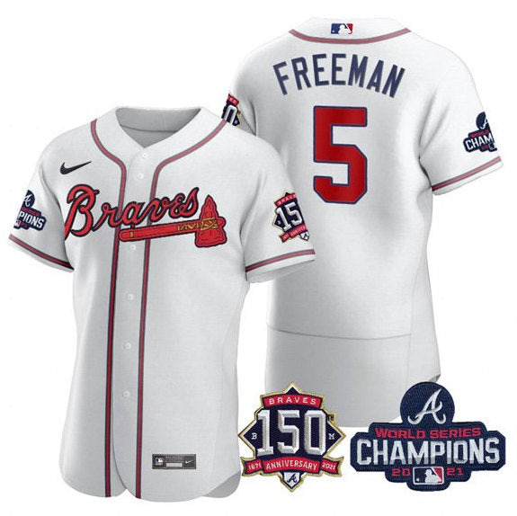Freddie Freeman Atlanta Braves white jersey