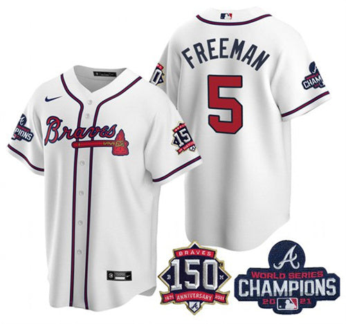 Freddie Freeman Atlanta Braves white jersey